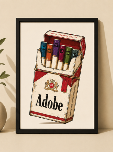 تابلو دکوراتیو Adobe Creative Cloud | پوستر هنری مخصوص طراحان و گرافیستها