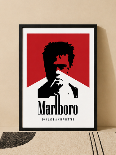 تابلو دکوراتیو Marlboro | پوستر هنری مینیمال و وینتیج با الهام از برند مارلبرو | کد 4