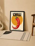 تابلو دکوراتیو طرح «CHILLI» با تصویر فلفل قرمز و طراحی وینتیج | کد 14