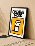 تابلو دکوراتیو طرح Creative Mode با طراحی مینیمال مفهومی | کد 16