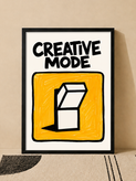 تابلو دکوراتیو طرح Creative Mode با طراحی مینیمال مفهومی | کد 16