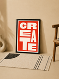 تابلو دکوراتیو تایپوگرافی CREATE مدرن | کد 22