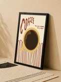 تابلو دکوراتیو مینیمال Coffee با طرح فنجان قهوه | کد 24