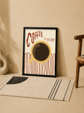 تابلو دکوراتیو مینیمال Coffee با طرح فنجان قهوه | کد 24