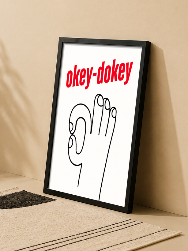 تابلو دکوراتیو میمون Okey-Dokey | کد 32