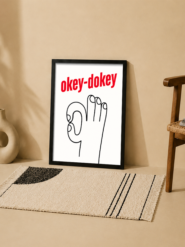 تابلو دکوراتیو میمون Okey-Dokey | کد 32