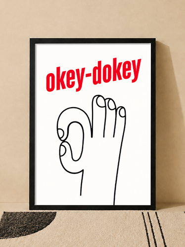 تابلو دکوراتیو میمون Okey-Dokey | کد 32