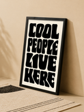 تابلو دکوراتیو Cool People Live Here | کد 38