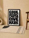 تابلو دکوراتیو Cool People Live Here | کد 38
