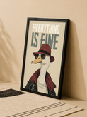 تابلو دکوراتیو Everything Is Fine غاز اشرافی | کد 40