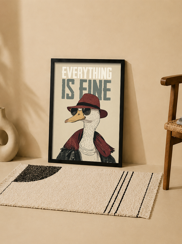تابلو دکوراتیو Everything Is Fine غاز اشرافی | کد 40