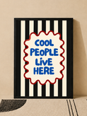 تابلو دکوراتیو Cool People Live Here | کد 42