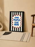 تابلو دکوراتیو Cool People Live Here | کد 42