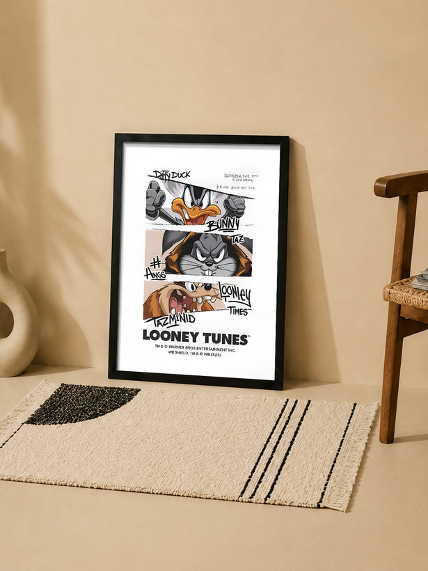 تابلو لونی تونز «Daffy Duck, Bugs Bunny & Taz» | کد 71