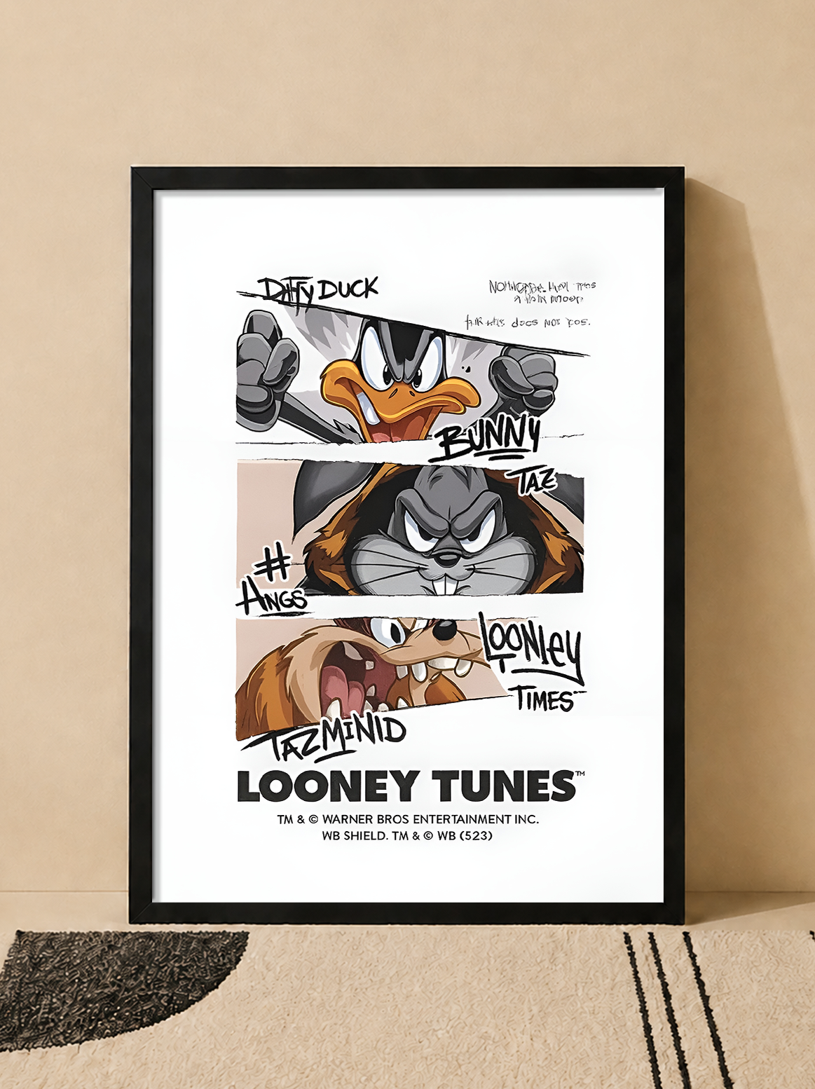 تابلو لونی تونز «Daffy Duck, Bugs Bunny & Taz» | کد 71