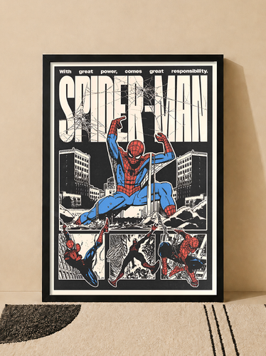 تابلو اسپایدرمن «With Great Power Comes Great Responsibility» | کد 72