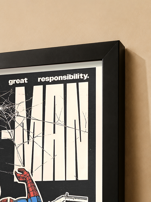 تابلو اسپایدرمن «With Great Power Comes Great Responsibility» | کد 72