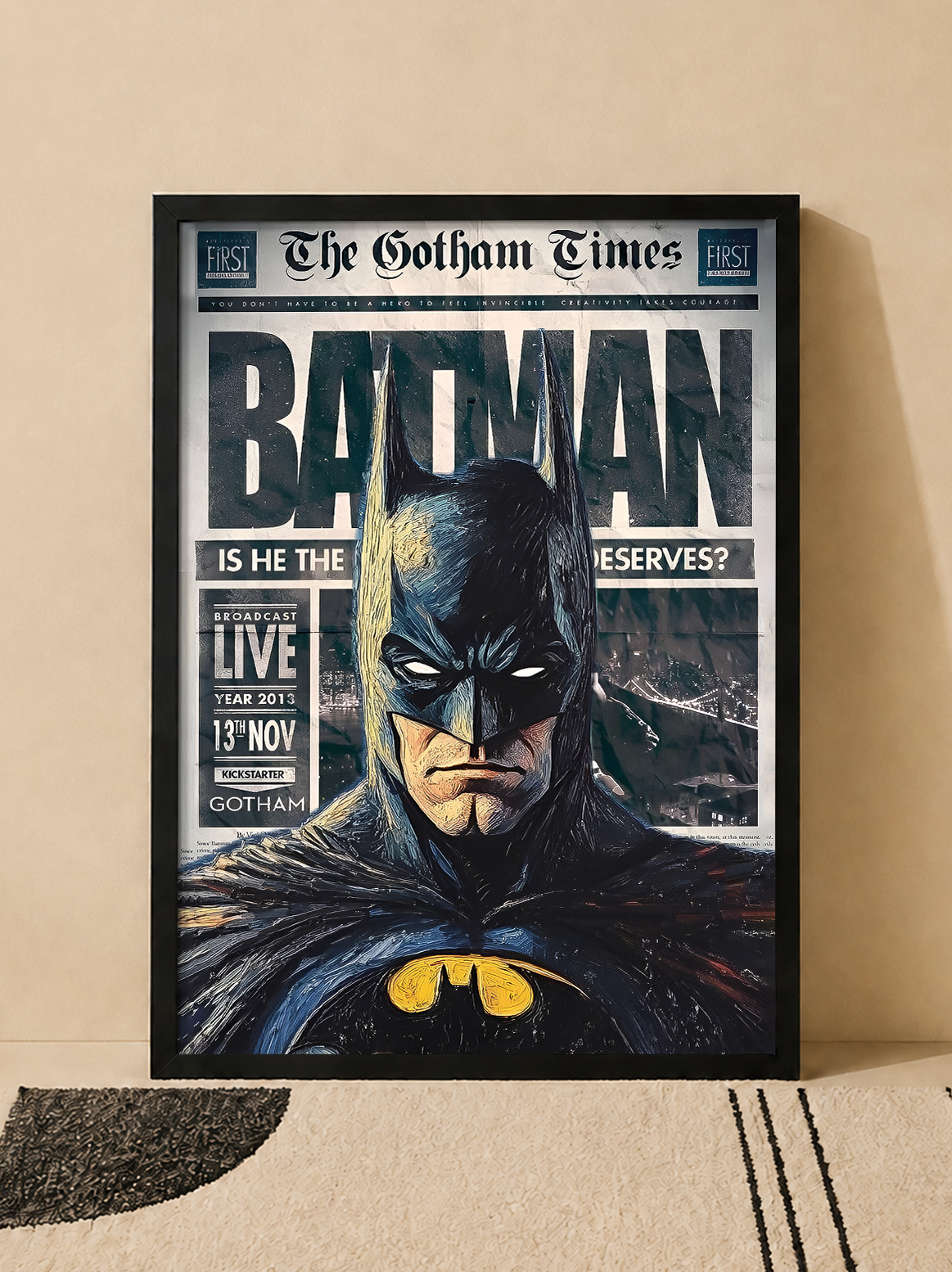 تابلو بتمن «Gotham Times» | کد 73