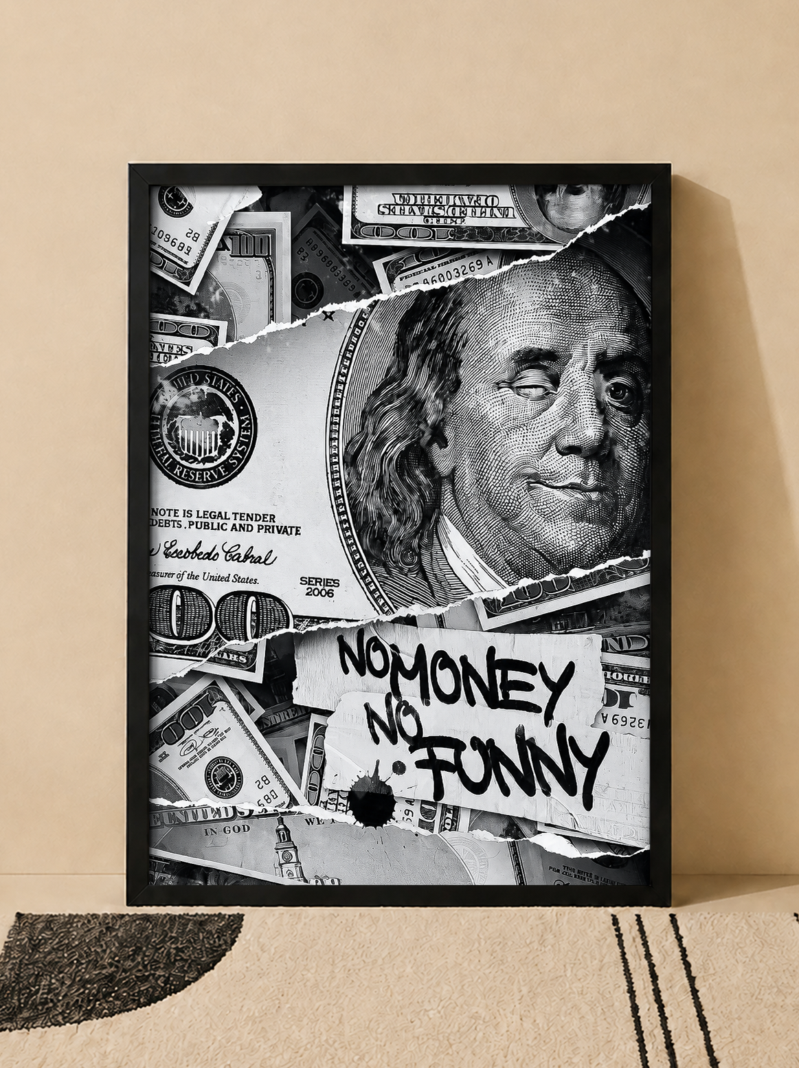 تابلو پول و ثروت «No Money No Funny» | کد 85