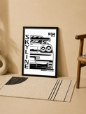 تابلو دکوراتیو نیسان اسکایلاین GT-R R34 | کد | 94