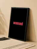 تابلو دکوراتیو Wasted GTA گیمینگ مشکی و قرمز | کد | 98